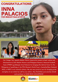 Dreams do come true Inna Kristianne Palacios!!! The CSAMAA would like to  send its congratulations to you and the The Philippine Women's Football  Team 🇵🇭⚽️ for achieving a historic milestone by clinching