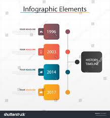 Modern Business Timeline Process Chart Infographics Stock