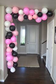 Pink Black And Gold Balloon Arch Balloon Week Diy Balloon Arch Without Helium The Daily Hostess Diy Balloon Decorations Balloon Arch Diy Balloon Diy