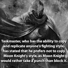 تويتر Ross على تويتر 4 Moon Knight Facts Bonus Quote I Don T Wear White To Hide Myself I Wear It So They Ll See Me Coming So They Ll Know Who It