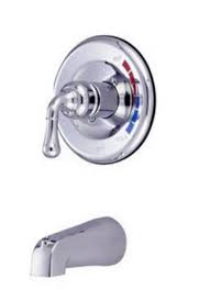 Stainless steel widespread three side handles bathtub faucet cold and hot water. Kingston Brass Magellan One Handle Polished Chrome Bathtub Faucet At Menards