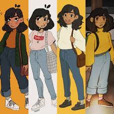 Here S A Compilation Of Recent Drawings Of Me Lol One Thing I Never Draw The Same Is Myself But I Like Drawing Mysel Cool Drawings Drawing Clothes Girl Drawing