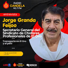 📻🎙️No te pierdas #LaEntrevistaCandela de este jueves 10 de Julio con Jorge  Granda Feijoo, donde se abordará el tema de transporte en la provincia de  El Oro y el país. Escucha #CandelaNoticias