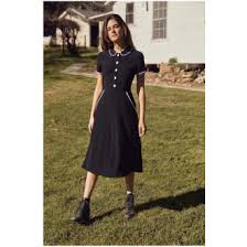 England Conservative Style Look Feminine Country Girls Black Dress Girls Black Dress Conservative Fashion Trending Outfits
