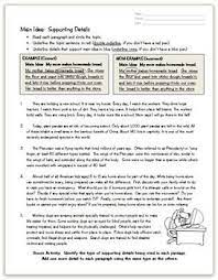 Main Idea Details Practice Page Reading Comprehension Lessons Reading Comprehension Strategies Topic Sentences