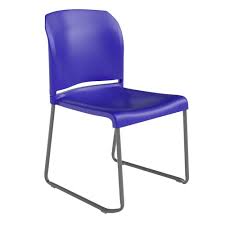 Carnegy Avenue Blue Plastic Stack Chair CGA-RUT-511662-BL-HD - The Home  Depot