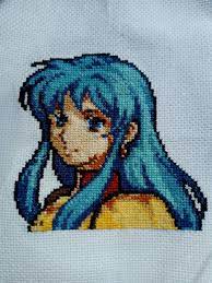 13.36 x 6.71 (187 x 94 stitches) colors:… My Brother Told Me I Should Post My Cross Stitch Here As Well Fireemblem