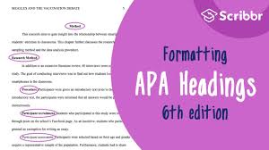 If you are required to give headings, then apa 7th edition suggests 5 possible heading levels to format an assignment. Apa Headings 6th Edition How To Use And Format Example