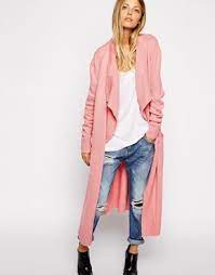 Asos open knit crochet fringe cardigan shrug s/m. Asos Asos Longline Waterfall Cardigan In Brushed Knit At Asos Waterfall Cardigan Outfits Waterfall Cardigan Fashion