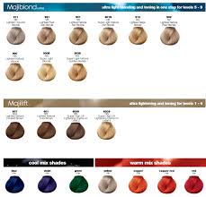 loreal majirel color chart hair color shades hair color