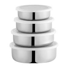 All of our steel trash cans are offered at the lowest prices with the highest of quality. Buy Amazon Brand Solimo 4 Piece Stainless Steel Storage Container Set 17 Cm Amazon Brand Solimo Stainless Steel Cheese Grater Black Online At Low Prices In India Amazon In
