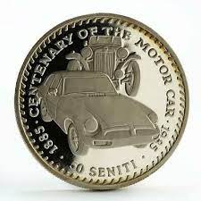 Tonga 50 Seniti Mgb Gt And Mg Ta Cars Proof Copper Nickel Coin 1985 Coins Copper Nickel Copper