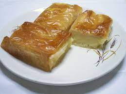 This is a recipe that my mom got from a coworker and would make regularly when i was young. Galaktoboureko Wikipedia