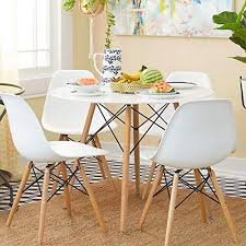 Rectangle kitchen & dining tables. Kaimeng White Round Dining Table 32 Modern Pedestal Small Circle Room Table Leisure Tea Coffee Kitchen Table White Pricepulse