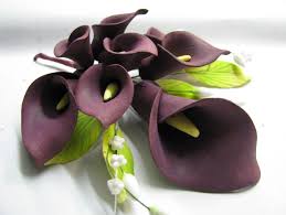 They make a great addition as calla lilie flower centerpieces for wedding reception flowers too. Calla Lily Spray Dark Burgundy Dark Maroon Gum Paste Flower Store