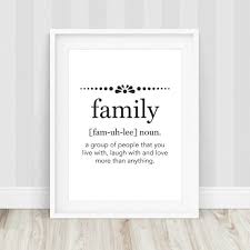 Family Definition Art Family Definition Print Family Wall Art Family Print Family Definition A Family Wall Art Text Frame Box Frame Art