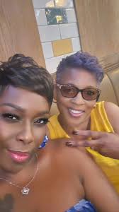 My Sista' Circle (Deborah Robinson) and l were finally able to get together  to celebrate our birthdays. No it's not today!😄 Mine was in May(60 years  GOLD) and hers earlier this month in July (71...yes ...