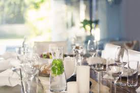 I wanted to look forward to the day, rather than dread it, so my husband and i planned a dinner party i am breaking down our birthday celebration tablescape to show you how you can set the ultimate party table! Set Table At Dinner Party Dining Room Food And Drink Stock Photo 199379866
