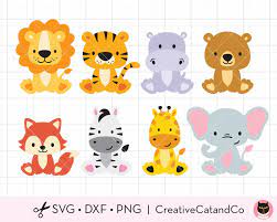 Wild Animals Svg Clipart Baby Boy And Girl Forest Woodland Etsy In 2021 Wild Animals Svg Animals Wild Safari Baby Animals