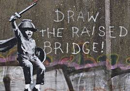 List of all 30 artworks by banksy. Banksy S Latest Mural Draw The Raised Bridge Questions Freedom Hull 2018