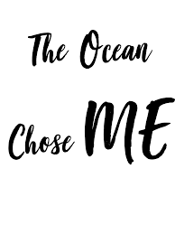Black And White Ocean Quotes Quot The Ocean Chose Me Quot Sticker By Madhattermegs Good Happy Quotes Ocean Quotes Bored Quotes