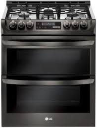 A combined double oven capacity of 6.6 cubic feet. Lg Ltg4715bd 30 Inch Slide In Gas Smart Range With 5 Sealed Burners Double Oven 6 9 Cu Ft Total Oven Capacity Probake Convection Easyclean Printproof Smoothtouch Wideview Window Wi Fi Connectivity Smartdiagnosis And Ultraheat