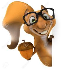 Cartoon Ecureuil Avec Des Lunettes Tenant Le Gland Banque D Images Et Photos Libres De Droits Image 79721847