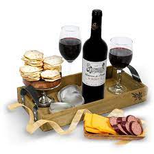 Red Wine Countryside Gift Crate Gourmet Snacks Perfect Wine Gift Cheese Gift Baskets