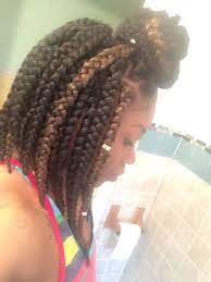 Jumbo Bob Box Braids Goddess Braids Hairstyles Braids With Extensions Heart Hair