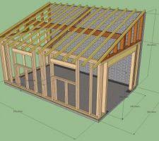 Realisation Garage Ossature Bois Les Photos De La Construction Forumconstruire Com Garage Construction Diy Shed Plans Shed Plans