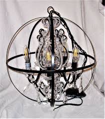 Black Metal And Crystal Chandelier Amalfi Decor Luna Black Metal Orb 5 Light Crystal Pendant Swag Chandelier Light Luna Contempo Orb Pendant Light Pendant Ceiling Lamp Black Crystal Chandelier