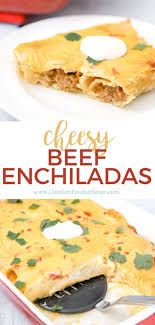 Repeat with remaining tortillas, beef, and shredded cheese. Beef Enchilada Recipe With Cheese Sauce Comfort Food At Home