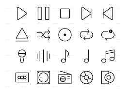 50 Music Player Icon Set Icon Set Music Player Design Free Icon Set