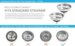 standard kitchen sink drain strainer