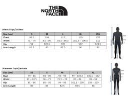 The North Face Womens Size Chart North Face Womens Sizing Chart