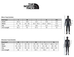 the north face womens size chart north face womens sizing chart