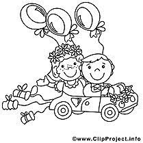 Ausmalbild Brautpaar Im Hochzeitsauto Hochzeit Auto Hochzeitsauto Ausmalbilder Hochzeit