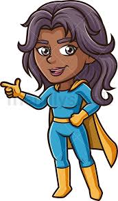 Female Superhero Pointing Sideways Cartoon Clipart Vector Friendlystock In 2020 Female Superhero Cartoon Clip Art Vector Illustration