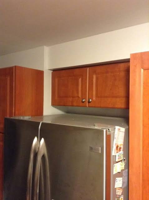 the best functional overhead fridge cabinet solutions - mecc interiors inc.