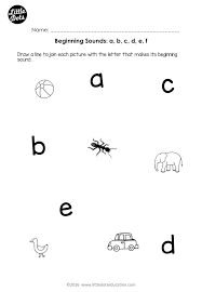 Free Beginning Sounds Worksheets For Letters A B C D And E For Preschool Beginning Sounds Worksheets Initial Sounds Worksheets Alphabet Worksheets Preschool