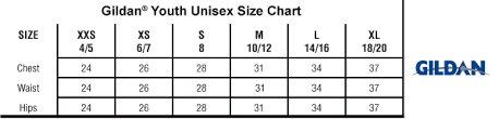 71 Punctual Gildan T Shirt Size Chart Chest