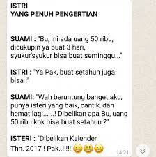 Suatu ketika terdapat anak kecil yang bernama joko yang kebetulan berkulit hitam sedangkan orangtuanya berkulit putih, karena merasa berbeda joko berhasil membuat sang mertua tidak meminta kado tiap tahun lagi. Gambar Kata Kata Lucu Suami Istri Cikimm Com