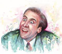 Nicolas Cage You Don't Say Watercolor Portrait Women's Tank Top by Olga  Shvartsur