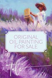 Woman In White Painting Lavender Field Landscape In 2020 Woman Painting Abstract Landscape Painting White Painting