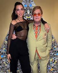 Dua Lipa Poses For Fun Snaps With Sir Elton John Following Cold Heart Release Duk News