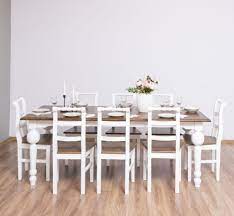 Get 5% in rewards with club o! Casa Padrino Country Style Dining Room Furniture Set Brown White 1 Dining Table 8 Dining Chairs Solid Wood Dining Room Furniture Country Style Furniture
