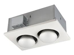 This bathroom heat lamp requires an infrared bulb which is not included. Broan Nutone 163 Bulb Heater Energy Saving 2 Bulb Infrared Type Ic Ceiling Heater White 250 Watt Ceiling Heat Lamp Fixtures Amazon Com