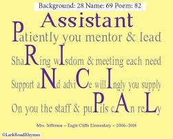Inspirational Office Decor For School Principal 8x10 Assistant Principal Personalized Poem Printa Assistant Principal Principal Appreciation School Principal