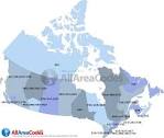 Canadian Area Code Listings and Map