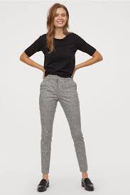 Slaksy Belyj Chernaya Kletka Zhenshiny H M Ru In 2020 Casual Work Outfits Work Outfit Work Outfits Women